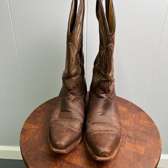 Shyanne Women's Loretta Western Boots Brown Leather Snip Toe Size 9B - Picture 3 of 9